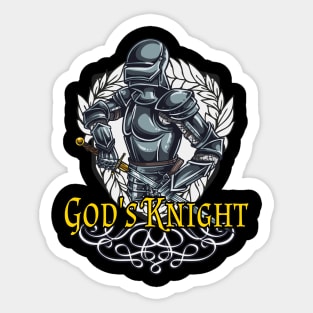 Gods Knight Religious Christian Bible Belief Faith Sticker